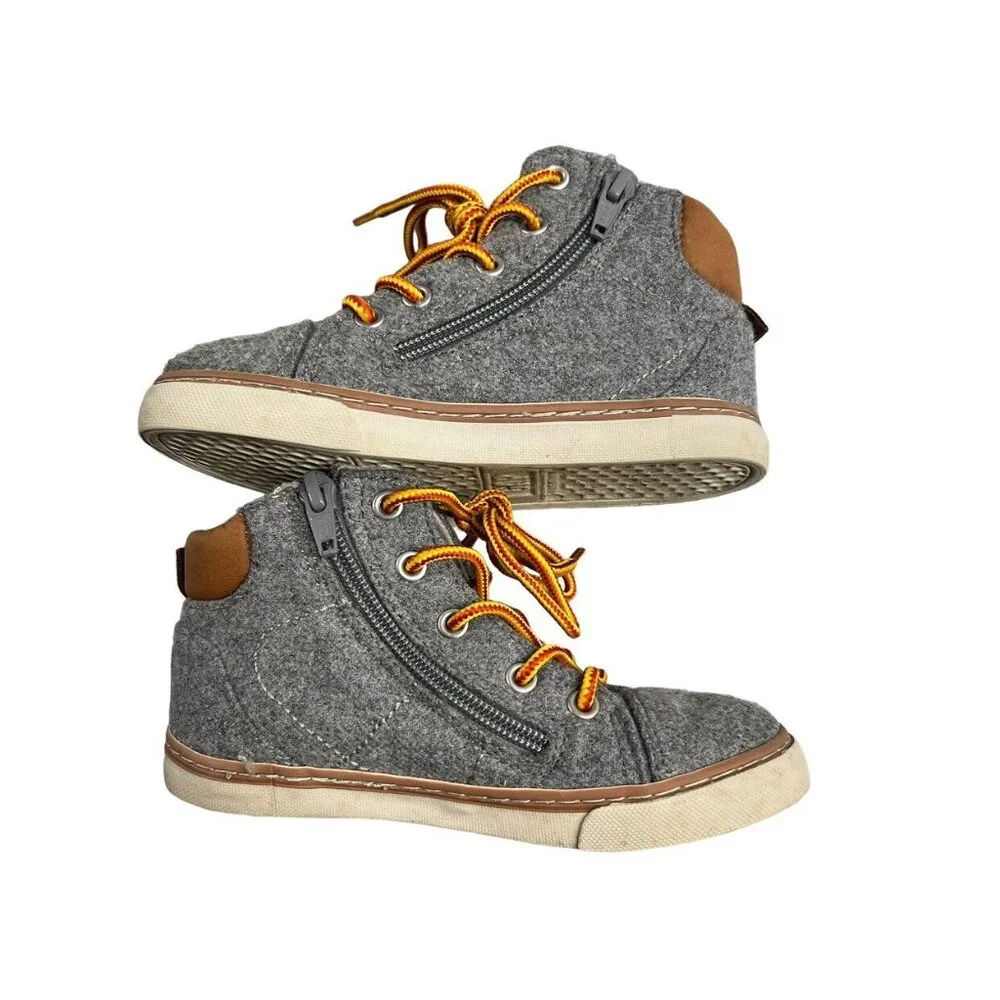 Gap Kids Sz 10 Grey Wool Sneaker Boots - Picture 7 of 10